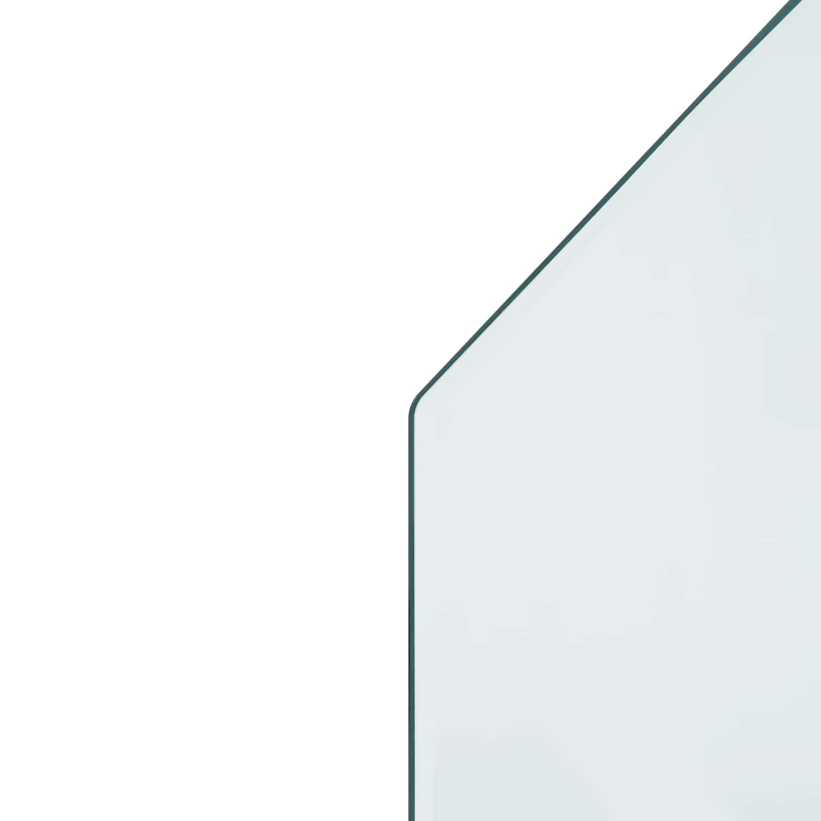 Kaminbodenplatte aus gehärtetem Glas 80 x 50 cm Funkenschutzplatte für Kaminofen Bodenplatte für Parkett und Laminat Hitze- und Funkenbeständig