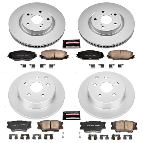 Image of PowerStop Z17 Brake Pad & Fully Coated Rotor Kit Front & Rear CRK4101
