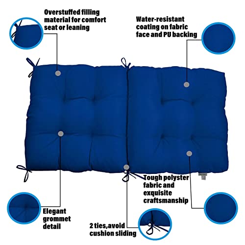 Kunste Indoor Outdoor Patio Garden Seating Cushions High Back Cushions Deep Seat Cushions Set Of 4 Navy Blue #TOP2