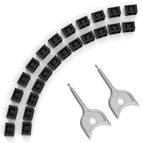 24-Pack SFP Port Lock with 2 Keys,SFP Security Lock & Fiber Port Dust Plug,Prevent Unauthorized Network Access,SFP Dust Cover for Data Centers,Servers,Switches,Routers (Black)