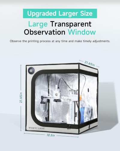 Image of TOPCUBE 3D Printer Enclosure for Bambu Lab A1 Mini with LED Light Grey