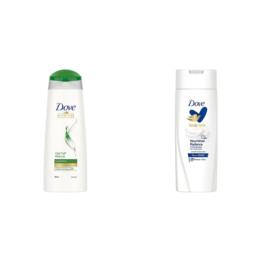 Buy Dove Hair fall Rescue Shampoo, 180 ml & Dove Body Love Nourished
