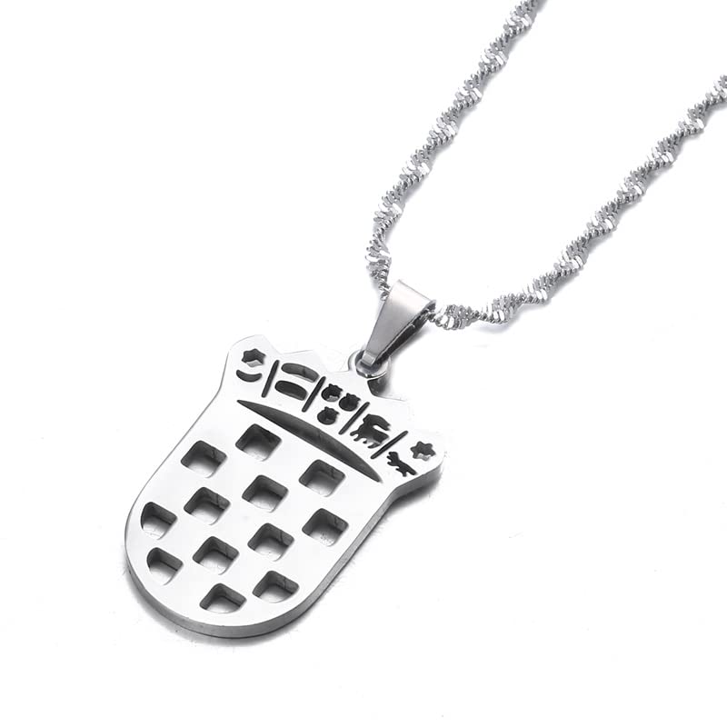 HuangshanshanCroatia Flag Pendant Necklaces for Women Men Croatian National Symbol Jewelry