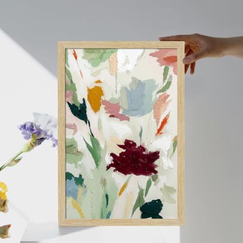 Image of ArtX Abstract Floral Paintings for Living Room, Wall Art Frames for Home Decor, Modern Flower Wall Painting for Bedroom, Office & Interior Decoration, 12x18 Inch, Set of 2
