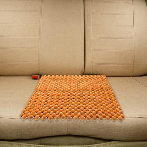 Coussin de siège auto avec massage dorsal en perles de bois et housse ventilée - 6