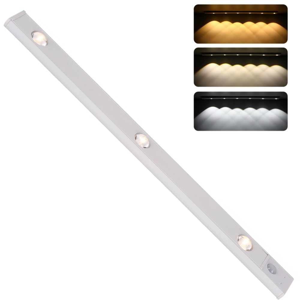 Wlerla 60cm Cat's Eye Smart LED Wireless Motion Sensor Light - Ultra-Thin Induction Lamp for Wine Cabinet, Wardrobe, and Entrance