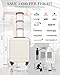 COOLIFE Cabin Suitcase, 55x40x20cm Cabin Luggage with ABS Hard Shell, Lightweight Carry On Suitcase Included TSA Lock & 4 Wheels, Suitable for Ryanair, Easyjet, Paid Hand Luggage Carry-Ons
