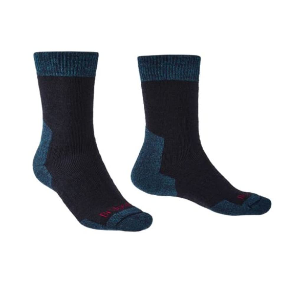 Bridgedale EXPLORER Men's Heavyweight Merino Comfort Boot Sock Wool Fusion Technology Cold Environments Heavyweight Cushioning Mountain Climbs Trail Walks Moisture Wicking Navy M