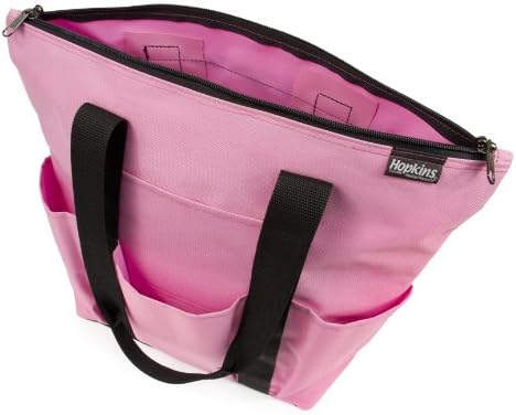3 Pocket Zippered Tote (Pink) - Image 4