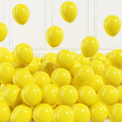 Image of Togvu Yellow Balloons, 50Pack 5 Inch Small Mini Matte Yellow Latex Party Balloons for Tropical Aloha Luau Summer Birthday Wedding Baby Shower Sunflower Easter Bee Party Decorations Supplies