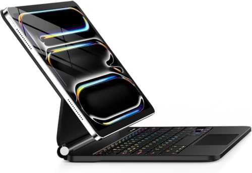 Image of GGQFGTOJ for iPad Pro 13 Inch Case with Keyboard (M5 /M4, 2025 /2024),Magic-Style Magnetic - 7 Colors Backlight -Floating Cantilever Stand - Multi-Touch Trackpad Keyboard Case for iPad Pro 13
