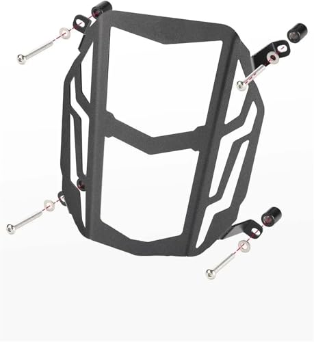 Protector de rejilla del faro delantero motocicleta anticaídas para Grom MSX125 2022-2024 negro 4