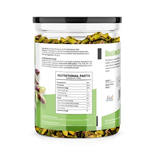 Image of Zucchero Roasted Pistachio (With Shell), Lightly Salted [Extra Large] 400g | Oil-Free Roasting |Slow baked Nuts | Earthy Flavour | No Oil