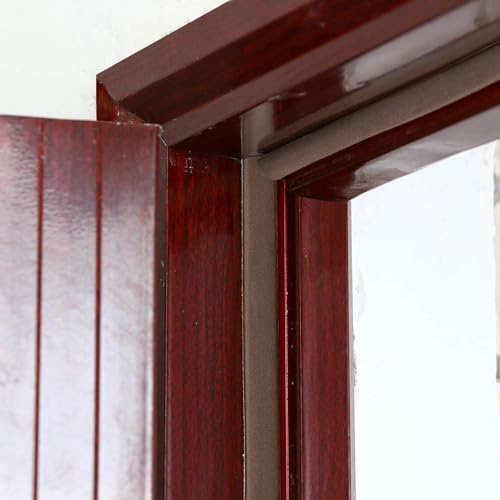 Image of FRONTED Door Weather Strip Draught Excluder for Doors Self Adhesive Foam Draft Excluder for Windows Door Insulation Strip Weather Stripping Door Seal Strip, Epdm, Foam, Rubber (Brown)