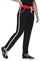 SHAUN Women's Regular Fit Cotton Trackpants (831WTP1_K_Black_5XL)