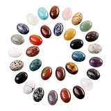 Mixed Round Natural Stone Cabochon for Jewelry Making &Clothes Accessories Diy18mmx25mm (25)
