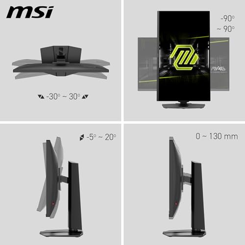 Image of MSI MAG 275UPD E14 27-Inch, 4K UHD Gaming Monitor, 3840 x 2160 IPS, 288Hz, 1ms, HDR Ready, AMD FreeSync Premium Eye Care, Dual-Mode, HDMI 2.1, DP 1.4a, Frame-Less, Tilt /Height Adjustable, Black