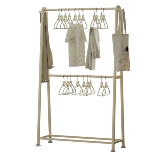 2772-シルバー 重量用2段ハンガーラック シルバー インテリア 家具