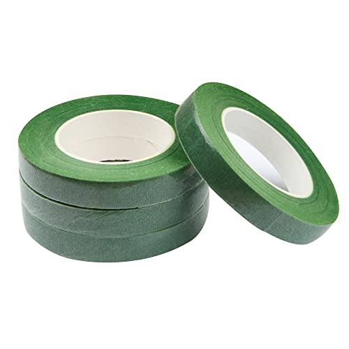Jffx 4 Rolls Floral Tape 1/2" Wide 30 Yards/Roll Floral Tapes For Bouquet Stem Wrap And Flowers Making Craft Projects (Green) #TOP4