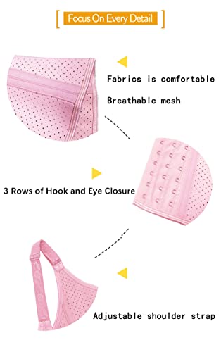 Lartigue Latex Waist Trainer For Women Underbust Sport Workout Corset Girdle Shapewear Hourglass Body Shaper,Breathable Hole Pink Vest M #TOP4