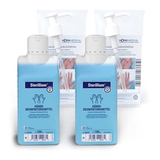 Horn Medical Dosierpumpen (2 Stück) mit Sterillium, Händedesinfektionsmittel (2 x 500 ml)