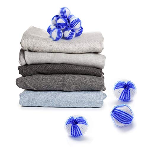 JUSTDOLIFE 12 peças Bola secadora Remoção de cabelo Reutilizável Magic Laundry Ball Lavar Bola
