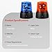 GAGIRA 1 Set Red & Blue Rotating Strobe Light, Battery Operated 360 Degree Rotating Light, Disco Bar Party Decorative Light