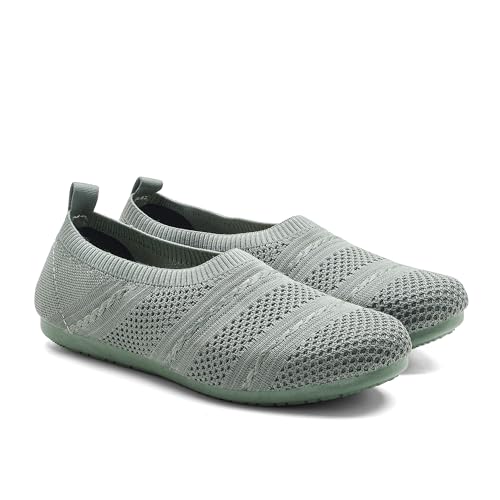 Image of ASIAN ZERI-02 Women's Knitted Slip-On Casual Shoes | Lightweight, Memory Foam, Flexible & Breathable Footwear for Walking, Travel & Casual Use