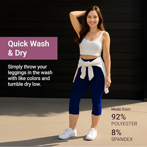 image for SATINA High Waisted Capri Leggings for Women - Leggings for Women - Hi