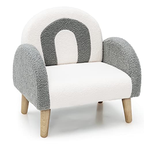 Infans Kids Sofa, Toddler Armchair With Solid Wooden Frame Anti-Tipping Design Plush Fabric, Upholstered Children Chair For Nursery Kindergarten Playroom Preschool, Gift For Boys Girls, Toddler Couch #TOP14