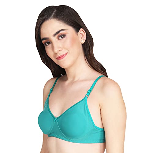 Image of Women Non Padded Bra - Made of Pure Cotton Full Coverage Non Wired Soft Cup for T-Shirt Saree Dress and for Everyday