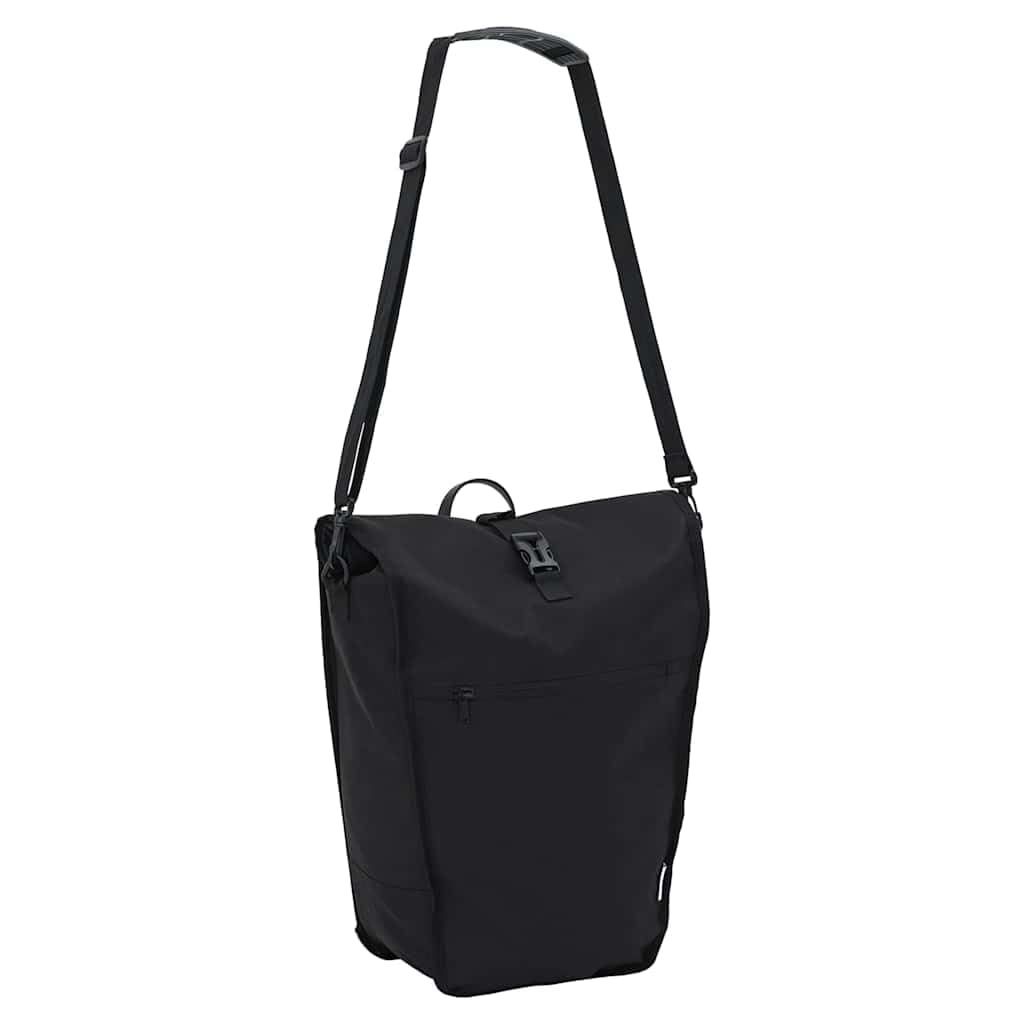 Borsa da bicicletta nera in poliestere, impermeabile e antiscivolo, con ampio spazio e comoda imbottitura, ideale per bici da città, MTB, bici da strada e escursioni in bicicletta all'aperto