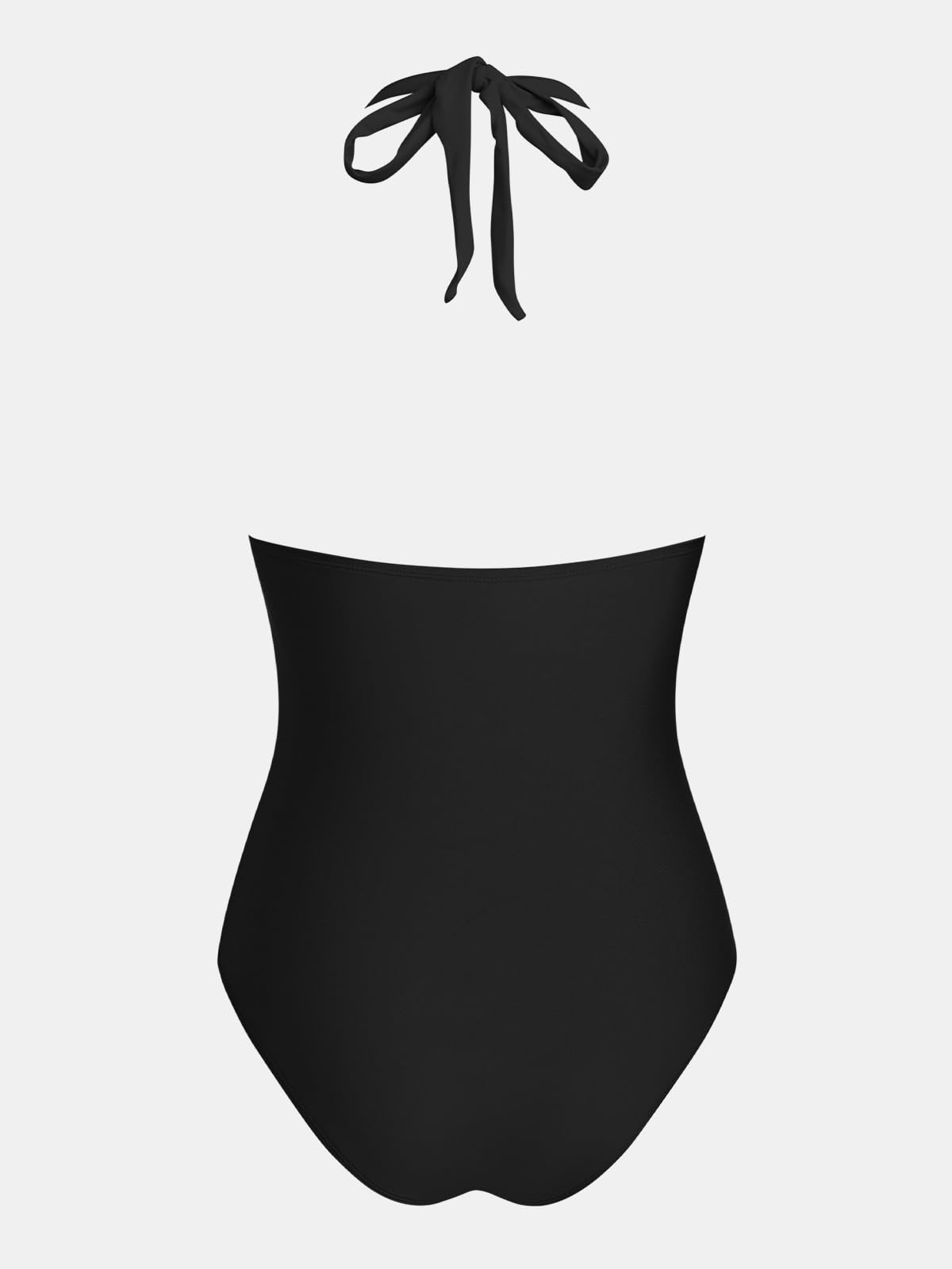 CUPSHE Costume da bagno intero da donna con scollo a V e spalline regolabili da annodare, schiena scoperta