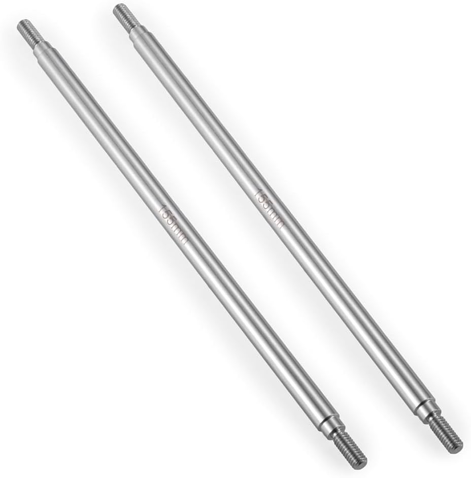 RC Stainless Steel Steering Links 155mm 1 Pair for 1/10 Scale Upgrades SCX10 TRX4 RC Crawler Car Accessories