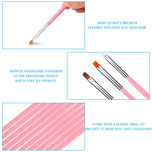 Yuehuabao 30 Pezzi Pennelli Unghie, Nail Brush Set...