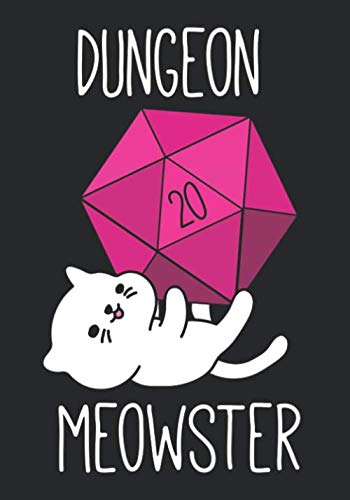 Dungeon Meowster: RPG Campaign Journal with Mixed Paper | Alternating College Ruled, Hex and Graph Grid Paper | Notebook for Tabletop Role Playing