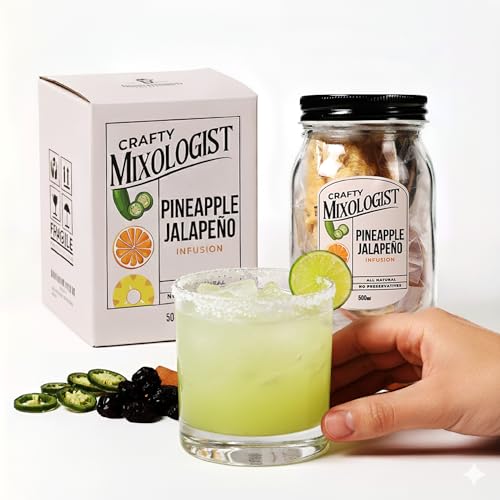 Cocktail Infusion Kit Mason Jar Alcohol Infuser with Dehydrated Dried Fruits and Herb Alcohol Infusion Kit for Drink Mixes Serves 8-16 Drinks Birthday Gifts for Women -PJ 16oz