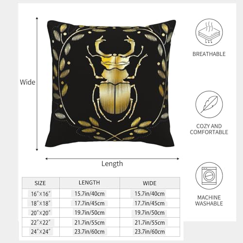 Housse de coussin pour canapé-lit motif insectes EdWal lot de 2 style nature chic - 5