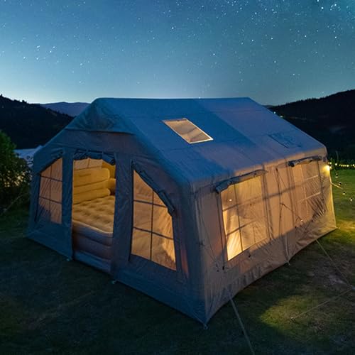 Carpa inflable extra grande para camping 13 m2 resistente viento 4 estaciones miniatura 4