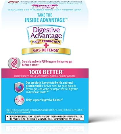 Miniatura 8 de Digestive Advantage Enzimas de acción rápida más cápsulas probióticas diarias, 1