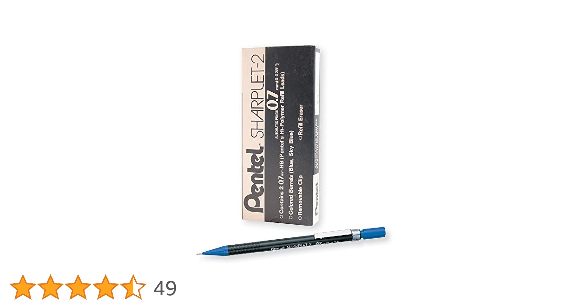 Amazon.co.jp: ぺんてる シャープレット 2 自動鉛筆 0.7mm 芯