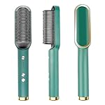 2-in-1 Hair Straightener & Curler Brush with Built-in Comb | Fast Heating Hair Styling Iron | 6 Temperature Settings | Anti-Scald Safe Design | Portable Hair Styler for Home & Travel