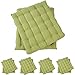 Mendler 10x Sitzkissen Canberra, Stuhlkissen Kissen, 43x41x3cm - hellgrün