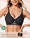 LetsJoli Black Bra Wireless Bras for Women No Underwire Seamless Support and All Day Comfort Tshirt Bras Early Fall Fashion(Black 3XL)