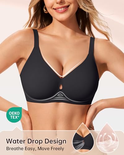 Image of LetsJoli Wireless Bras for Women No Underwire Jelly Bras Seamless Push Up Full Coverage Bralettes Comfortable Everyday Bra