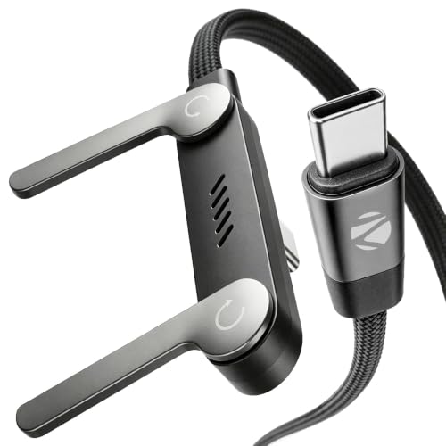 Image of Zebronics Wattz 100CC2 Type-C to Type-C Cable, 1.5m Braided, 100W PD, 5A Fast Charging, 480Mbps Data Transfer, Charge & Sync, Phone Holder, Mobile, Tablet & Laptop Compatible (Black)