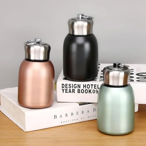 Image of Ji and Ja Premium Stainless Steel Vacuum Insulated Bottle (280ml) - Double Wall Leak-Proof Flask for Hot & Cold Drinks, Portable Small Thermos with Secure Lid for Office, Gym & Travel (Multi)