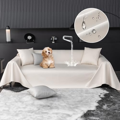 100% Waterproof Sofa Covers for Pets 81"x118" Scratch Resistant Couch Cover