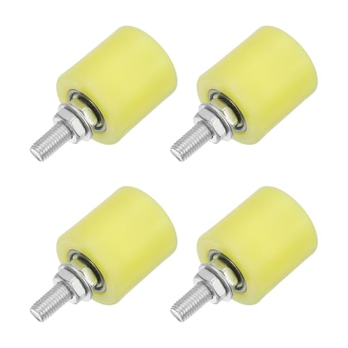 4 pezzi di rulli guida per porte scorrevoli, rulli in nylon per supporto della porta, guida universale per porte scorrevoli con cuscinetto a sfera sigillato per porte scorrevoli, 40x44mm