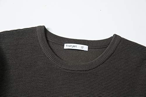 Tronjori Boys' Long Sleeve Crew Neck Cotton Sweater2